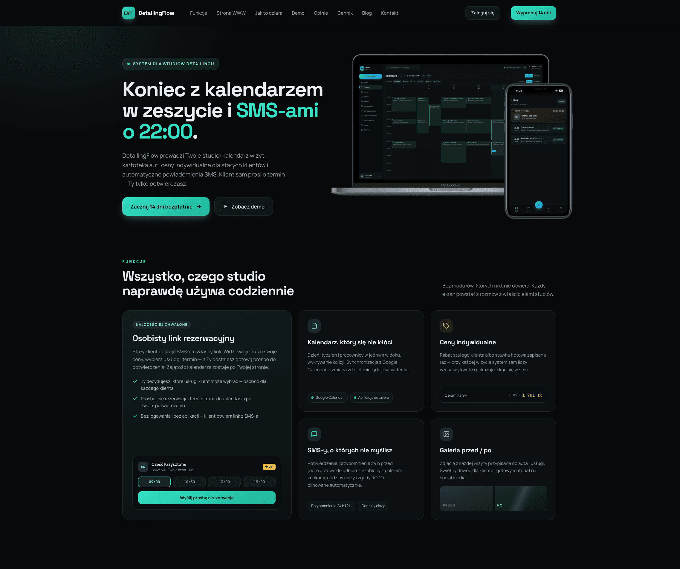 DetailingFlow — platforma SaaS dla studiów detailingowych